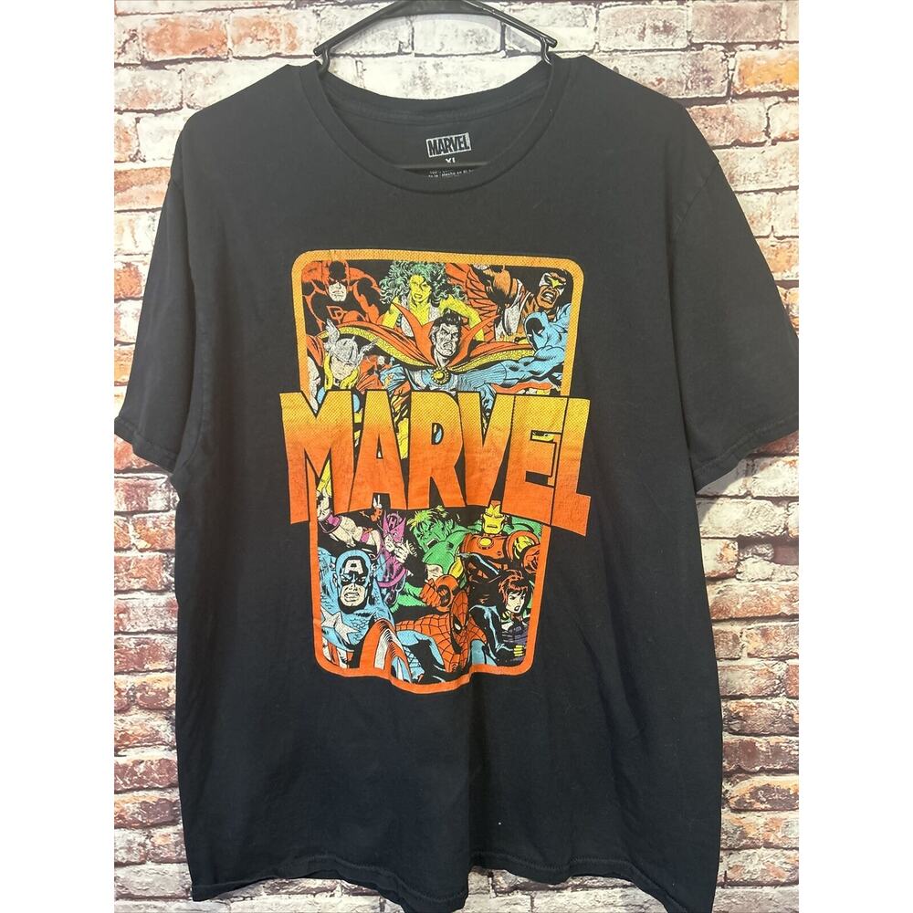 Vintage Marvel Comic Spiderman Hulk Iron Man Captain America Men's xl T-Shirt